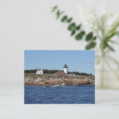 Große Enteninsel Lighthouse-Maine-Postkarte Postkarte (Stehend Vorderseite)