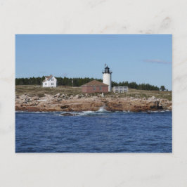 Große Enteninsel Lighthouse-Maine-Postkarte Postkarte