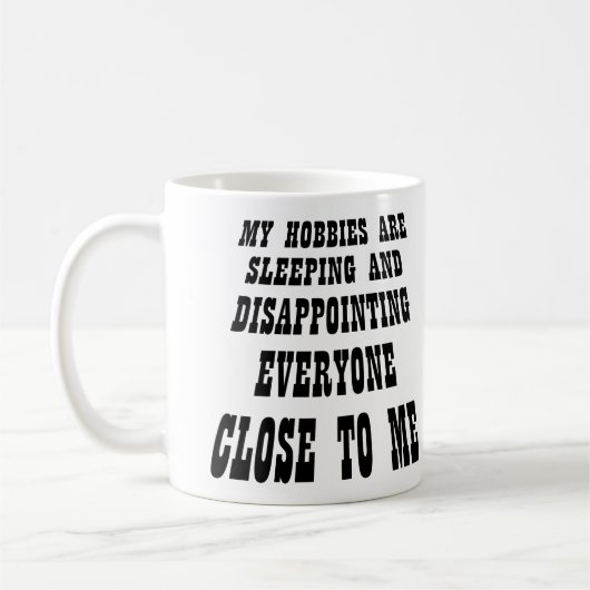 Große Enttäuschung Funny Mug Kaffeetasse (Links)