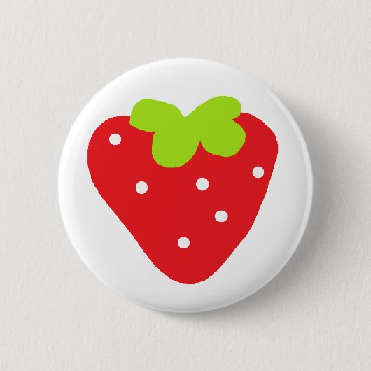 Große Erdbeere Button (Vorderseite)