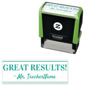 "GROSSE ERGEBNISSE!" Briefmarke aus Kautschuk Permastempel (Beispiel)