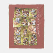 Große Erinnerungen Terracotta 12 Foto Collage Fami Fleecedecke (Vorderseite)