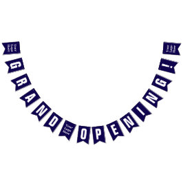 Große Eröffnung Dunkelblau und Weiß Ihr Logo Hier Wimpelkette