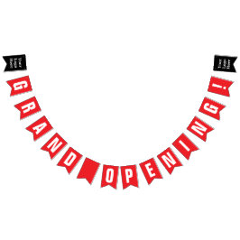 Große Eröffnung Helles Rot und Weiß Ihr Logo Hier Wimpelkette