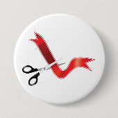 Große Eröffnungs-Feierlichkeiten Scheren Schneiden Button (Vorderseite)