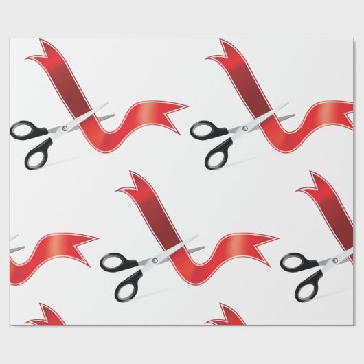 Große Eröffnungs-Feierlichkeiten Scheren Schneiden Geschenkpapier (Flach)