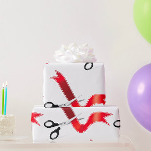 Große Eröffnungs-Feierlichkeiten Scheren Schneiden Geschenkpapier