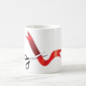 Große Eröffnungs-Feierlichkeiten Scheren Schneiden Kaffeetasse (Mittel)
