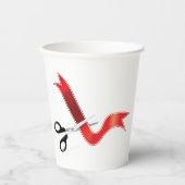 Große Eröffnungs-Feierlichkeiten Scheren Schneiden Pappbecher (Vorderseite)