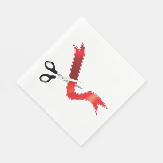 Große Eröffnungs-Feierlichkeiten Scheren Schneiden Serviette (Ecke)