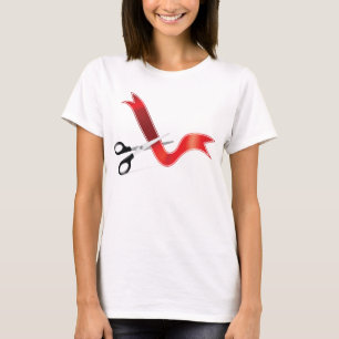 Große Eröffnungs-Feierlichkeiten Scheren Schneiden T-Shirt