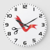 Große Eröffnungs-Feierlichkeiten Scheren Schneiden Wanduhr (Vorderseite)