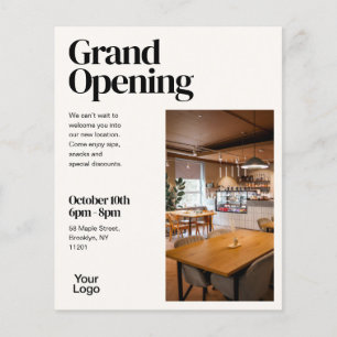 Große Eröffnungsfeier Elegantes redaktionelles Fot Flyer