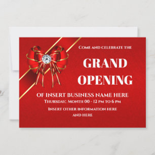 Große Eröffnungsfirma startet roten Schleifenbogen Save The Date