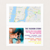 Große Eröffnungszeremonie mit Karte/Fotokarte Visitenkarten (Innenseite Aufgefaltet)