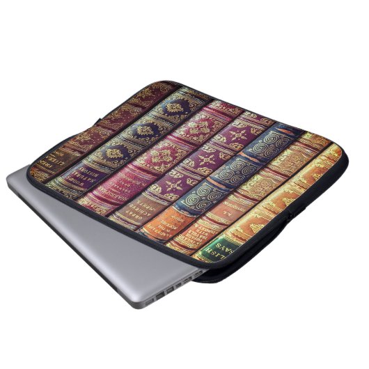 Große Errungenschaften Alte Bücher Laptopschutzhülle (Vorne Knopf)