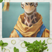 Große Errungenschaften: Ein Giraffentag, ein Absch Geschirrtuch (Gefaltet)