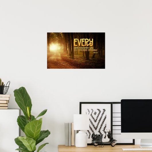 Große Errungenschaften Inspiration Poster Print (Heimbüro)