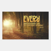 "Große Errungenschaften" Inspiration Zitat Rechteckiger Aufkleber (Vorderseite)