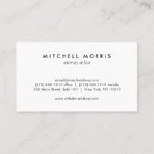 Große erste moderne Monogramm auf Beige Linen Visitenkarte (Rückseite)