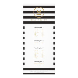 Große erste moderne Monogramm auf fetten Streifen Werbekarte