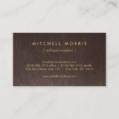 Große erste moderne Monogramm in Imitaten Gold auf Visitenkarte (Rückseite)