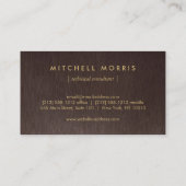 Große erste moderne Monogramm in Imitaten Gold auf Visitenkarte (Rückseite)