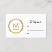 Große erste moderne Monogramm-Terminierungskarte Terminkarte (Vorderseite)