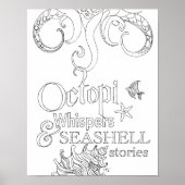 Grosse, erwachsene Farbfläche Octopus Art Poster (Vorne)