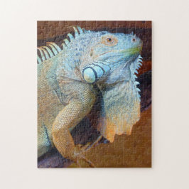 Große erwachsene Grüne Iguana Lizard Puzzle