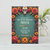 💀 🎉 große Erwartungen, die Día de los Muertos Einladung (Stehend Vorderseite)