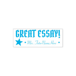 "GROSSE ESSAY!" Briefmarke aus Gummi Permastempel
