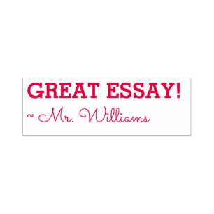 "GROSSE ESSAY!" Briefmarke aus Kautschuk Permastempel