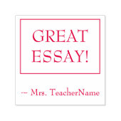 "GROSSE ESSAY!" Trainer-Feedback-Gummi-Briefmarke Permastempel (Design)