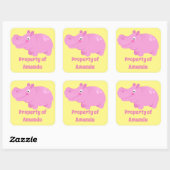 Große Etikettenkleber für Mädchen Quadratischer Aufkleber (Blatt)