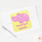 Große Etikettenkleber für Mädchen Quadratischer Aufkleber (Umschlag)