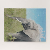 Große Exotic Graue Elefantenwanderung Puzzle (Horizontal)