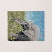 Große Exotic Graue Elefantenwanderung Puzzle (Horizontal)