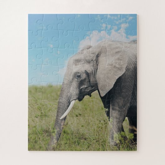 Große Exotic Graue Elefantenwanderung Puzzle (Vertikal)
