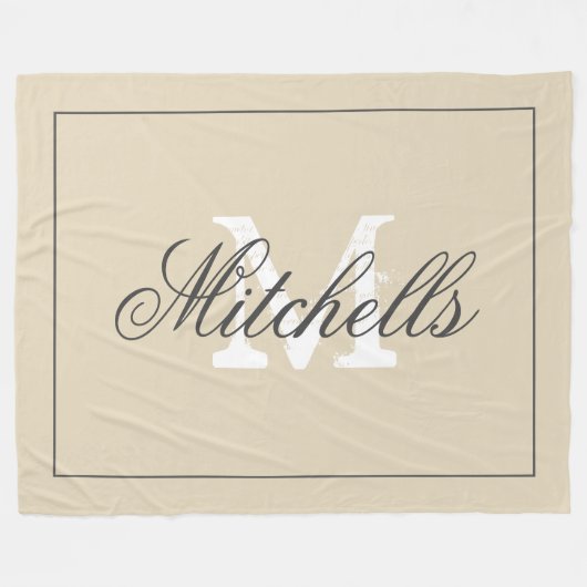 Große Extrabeige des kundenspezifischen Fleecedecke (Vorderseite (Horizontal))