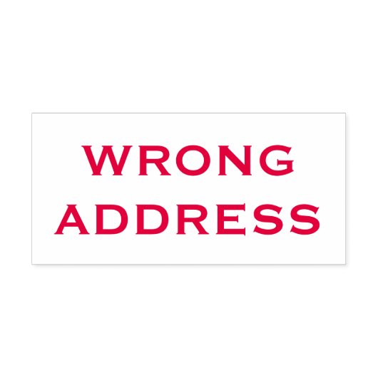 Große falsche Adresse Unbekannt Permastempel (Design)