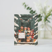 Große Familie zu Weihnachten Postkarte (Stehend Vorderseite)