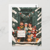 Große Familie zu Weihnachten Postkarte (Vorne/Hinten)