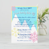 Große Familien-Back-Invitation | Pastell Einladung (Stehend Vorderseite)