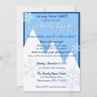Große Familien-Back-Wettbewerb-Einladung Einladung