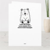 Große Farbe | Cupcake Blume Girl's Birthday Karte (Rückseite)