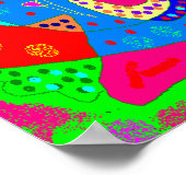 Große Farbe Große Spaß Kunst abstraktes Poster (Ecke)