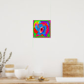 Große Farbe Große Spaß Kunst abstraktes Poster (Küche)