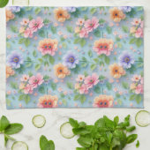 Große farbenfrohe Papierblumen Geschirrtuch (Gefaltet)