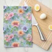 Große farbenfrohe Papierblumen Geschirrtuch (Viertel Falte)